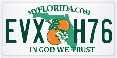 FL license plate EVXH76