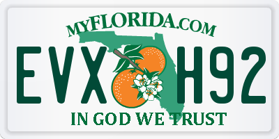 FL license plate EVXH92