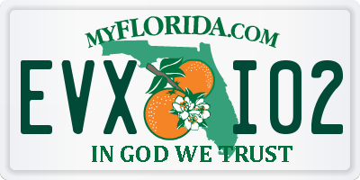 FL license plate EVXI02