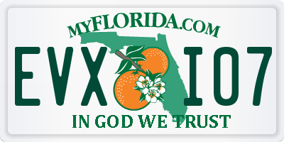 FL license plate EVXI07