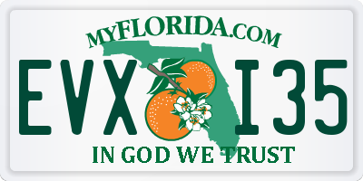 FL license plate EVXI35