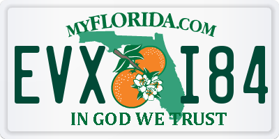 FL license plate EVXI84
