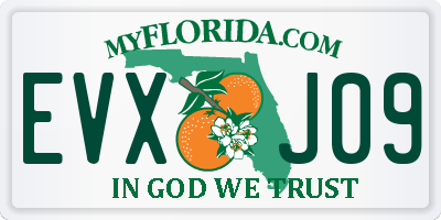 FL license plate EVXJ09