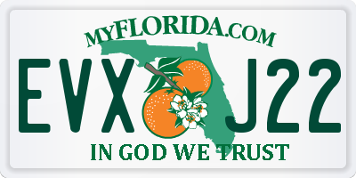 FL license plate EVXJ22