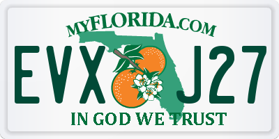 FL license plate EVXJ27