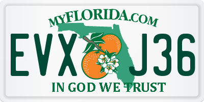 FL license plate EVXJ36