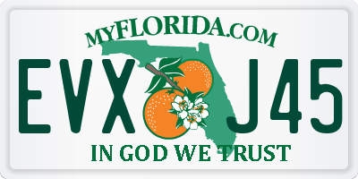FL license plate EVXJ45