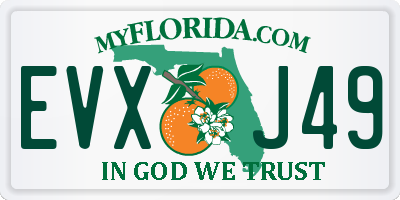 FL license plate EVXJ49