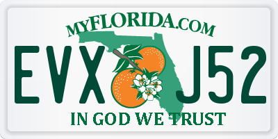 FL license plate EVXJ52