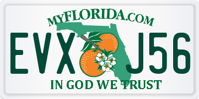FL license plate EVXJ56