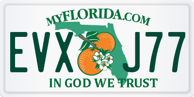 FL license plate EVXJ77