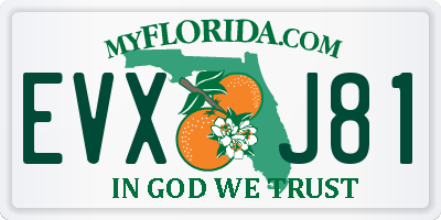 FL license plate EVXJ81