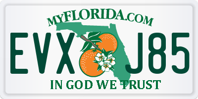 FL license plate EVXJ85