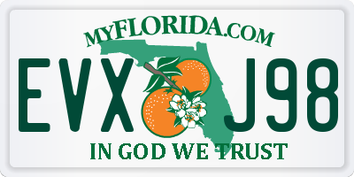 FL license plate EVXJ98