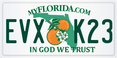 FL license plate EVXK23