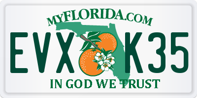 FL license plate EVXK35