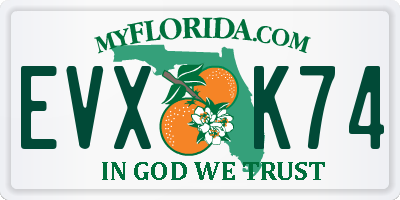FL license plate EVXK74