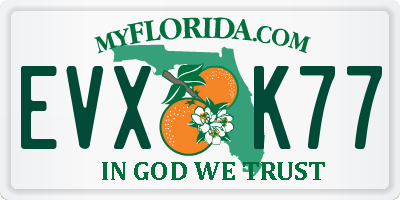 FL license plate EVXK77