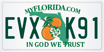 FL license plate EVXK91