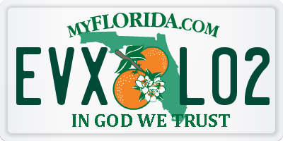 FL license plate EVXL02