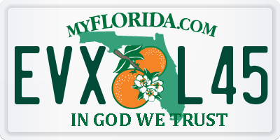 FL license plate EVXL45