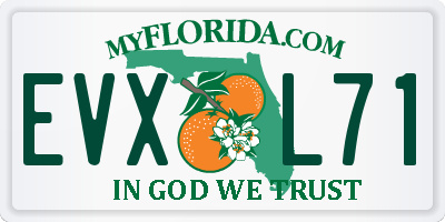 FL license plate EVXL71
