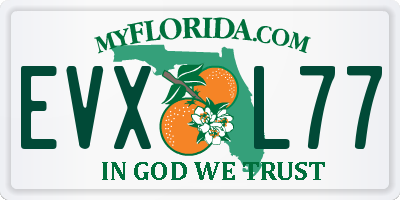 FL license plate EVXL77