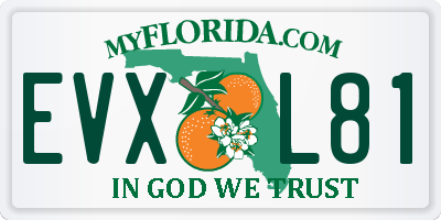 FL license plate EVXL81