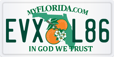 FL license plate EVXL86