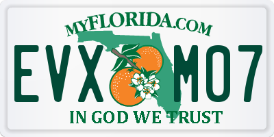 FL license plate EVXM07