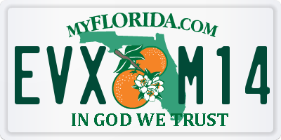FL license plate EVXM14