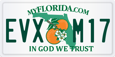 FL license plate EVXM17