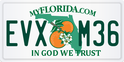 FL license plate EVXM36