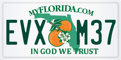 FL license plate EVXM37