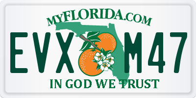 FL license plate EVXM47