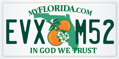 FL license plate EVXM52