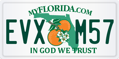 FL license plate EVXM57