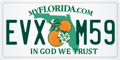 FL license plate EVXM59