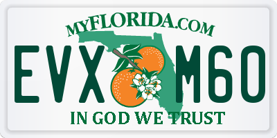 FL license plate EVXM60