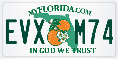 FL license plate EVXM74