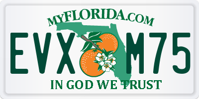 FL license plate EVXM75