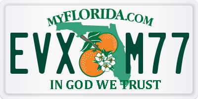 FL license plate EVXM77