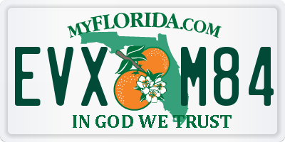 FL license plate EVXM84