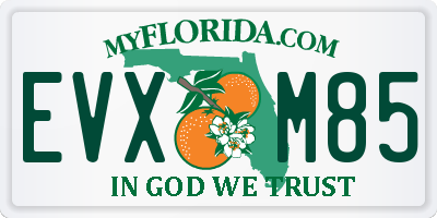 FL license plate EVXM85