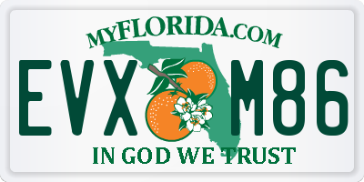 FL license plate EVXM86