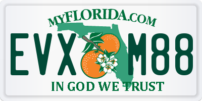 FL license plate EVXM88