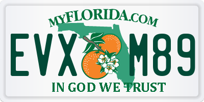 FL license plate EVXM89