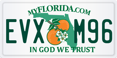 FL license plate EVXM96