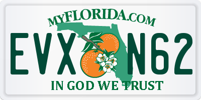 FL license plate EVXN62