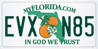 FL license plate EVXN85